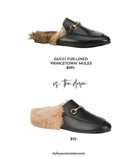 gucci mules with fur dupe|gucci mules street style.